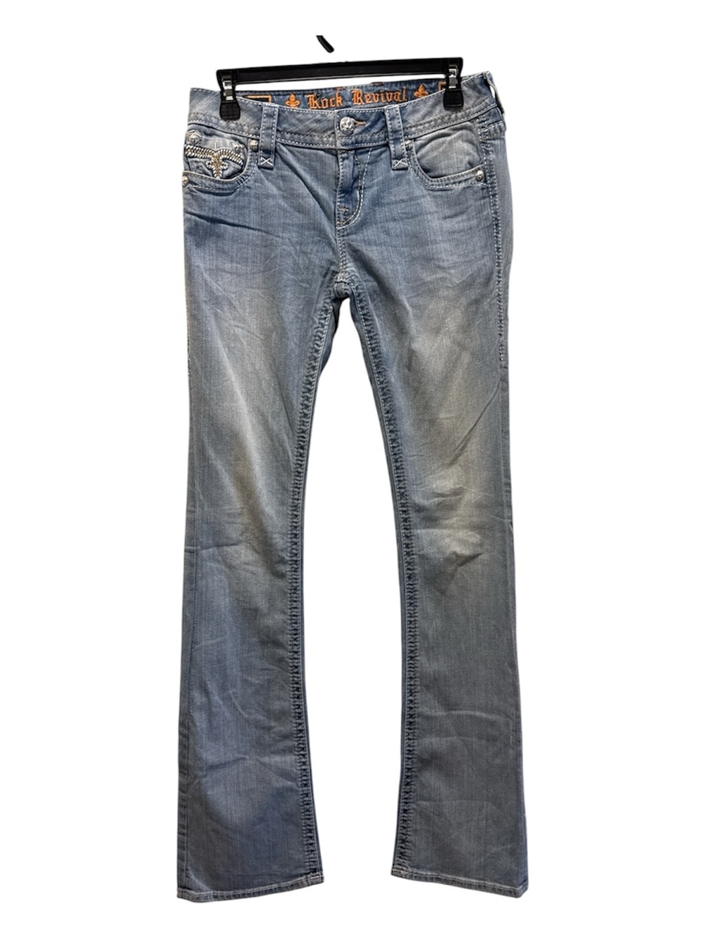 Rock Revival Size 27 Dee Bootcut 34”Inseam Light Wash
